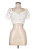 Shein 100% Polyester White Short Sleeve Top Size 6 - photo 1