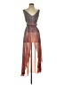 Guess 100% Polyester Paisley Brown Cocktail Dress Size XS - photo 1