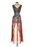 Guess 100% Polyester Paisley Brown Cocktail Dress Size XS - photo 2