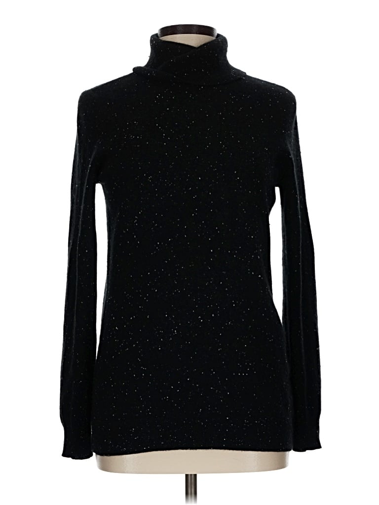Pre-owned C By Bloomingdale's Cashmere Pullover Sweater In Black