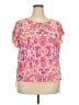 Rose & Thyme 100% Rayon Pink Short Sleeve Blouse Size 2X - photo 1