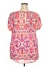 Rose & Thyme 100% Rayon Pink Short Sleeve Blouse Size 2X - photo 2