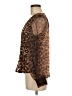 Boston Proper Animal Print Brown Long Sleeve Blouse Size M - photo 5