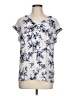 Fortune + Ivy 100% Polyester Ivory Short Sleeve Blouse Size L - photo 1