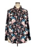 Torrid Floral Blue Long Sleeve Blouse Size 2X Plus (2) - photo 1