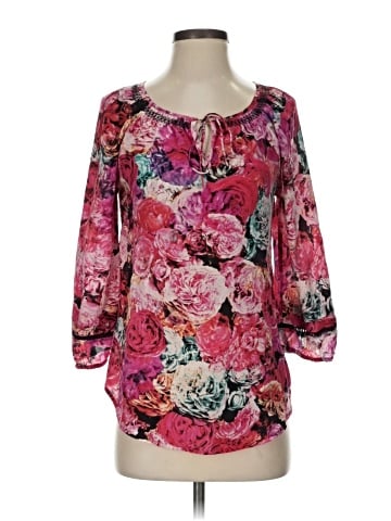 Vanessa Virginia 3/4 Sleeve Silk Top (view 1)