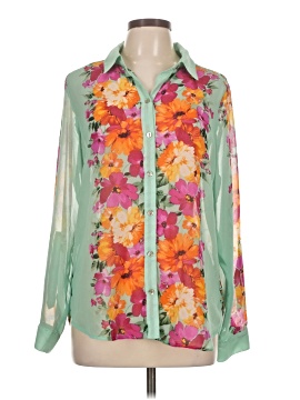 Fig And Flower Long Sleeve Blouse