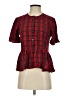 Madewell 100% Viscose Red Short Sleeve Blouse Size XS - photo 1