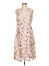 Elie Tahari Metallic Tan Cocktail Dress Size 4 - photo 1