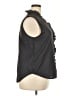 Dylan 100% Rayon Gray Black Sleeveless Button-Down Shirt Size XXL - photo 4