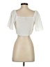 Sason 100% Polyester Ivory Short Sleeve Blouse Size 4 - photo 2