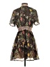 Foxiedox 100% Polyester Print Brown Cocktail Dress Size XS - photo 2