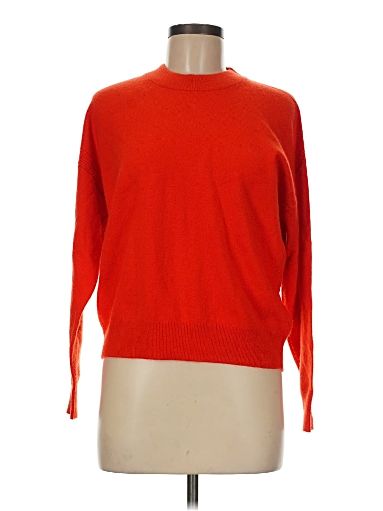 Pre-owned Amour Vert Cashmere Pullover Sweater In Orange