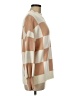 Zesica Checkered-gingham Tan Turtleneck Sweater Size M - photo 4