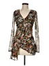 Vestique 100% Nylon Floral Brown Romper Size M - photo 1