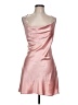 Double Zero 100% Polyester Metallic Pink Cocktail Dress Size L - photo 1