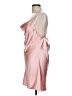 Double Zero 100% Polyester Metallic Pink Cocktail Dress Size L - photo 5