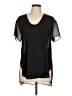 CALVIN KLEIN JEANS 100% Polyester Black Short Sleeve Blouse Size L - photo 1