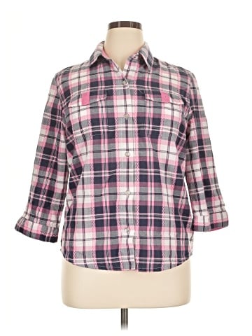 Alfred Dunner 3/4 Sleeve Button-Down Shirt (view 1)