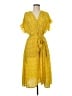 Max Studio 100% Polyester Yellow Casual Dress Size M - photo 1