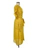 Max Studio 100% Polyester Yellow Casual Dress Size M - photo 4