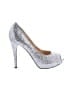 Badgley Mischka Silver Heels Size 7 1/2 - photo 1