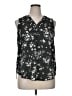 Maurices 100% Polyester Floral Black Sleeveless Blouse Size XL - photo 1