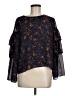 Madewell 100% Polyester Floral Blue 3/4 Sleeve Blouse Size M - photo 1