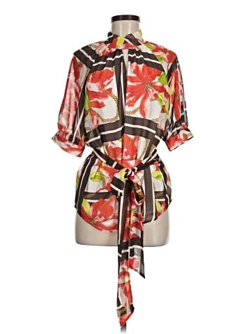 7th Avenue Design Studio New York & Company Short Sleeve Blouse (view 1)