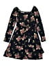 THREE PINK HEARTS Floral Black Dress Size L (kids) - photo 1