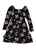 THREE PINK HEARTS Floral Black Dress Size L (kids) - photo 2
