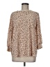 Adrianna Papell Animal Print Polka Dots Tan 3/4 Sleeve Blouse Size M - photo 1