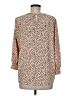 Adrianna Papell Animal Print Polka Dots Tan 3/4 Sleeve Blouse Size M - photo 2