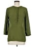 Downeast 100% Polyester Green 3/4 Sleeve Blouse Size M - photo 1