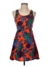 Volcom 100% Rayon Print Orange Cocktail Dress Size XS - photo 1