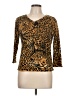 Anna Gray 100% Acrylic Animal Print Gold Pullover Sweater Size L - photo 1