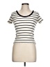 MNG Stripes Ivory Short Sleeve T-Shirt Size L - photo 1