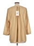 NYDJ Stripes Yellow 3/4 Sleeve Blouse Size L - photo 2