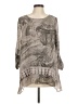 Alfani 100% Polyester Gray 3/4 Sleeve Blouse Size 6 - photo 1