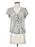 Max Studio 100% Polyester Ivory Short Sleeve Blouse Size S - photo 1