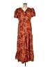 Shein Paisley Orange Casual Dress Size 12 - photo 1