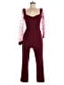 Shein Hearts Burgundy Jumpsuit Size 6 - photo 1