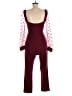 Shein Hearts Burgundy Jumpsuit Size 6 - photo 2