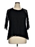 Brittany Black Black 3/4 Sleeve Top Size 1X - photo 1