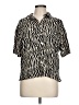 Assorted Brands 100% Rayon Animal Print Black Short Sleeve Blouse Size L - photo 1