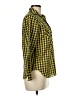 Geoffrey Beene Checkered-gingham Yellow Long Sleeve Blouse Size 6 - photo 4