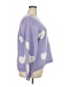 No Comment Hearts Purple Pullover Sweater Size 2X - photo 4