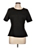Laundry by Shelli Segal Black Short Sleeve Top Size 10 - photo 1