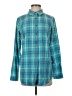 L.L.Bean 100% Cotton Plaid Teal Long Sleeve Button-Down Shirt Size S - photo 1
