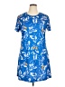 Adidas 100% Polyester Graphic Blue Casual Dress Size XL - photo 1